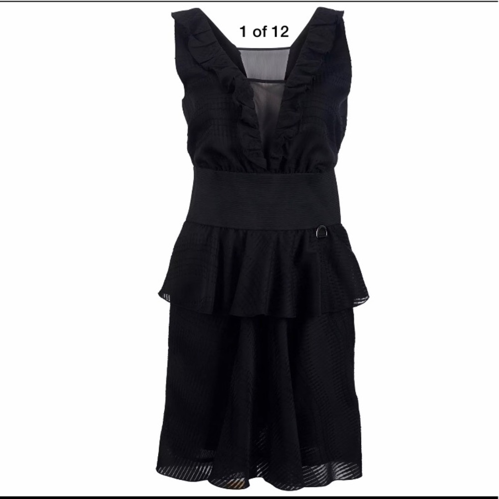 VERSACE Fil Coupé Virgilio Short Black dress